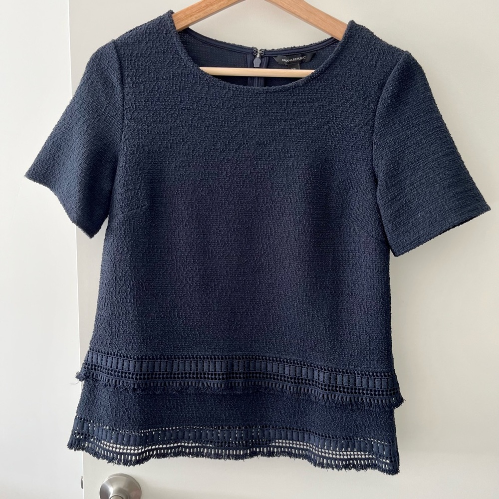 Banana republic tweed top XS